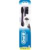 imageOralB 3D White Charcoal toothbrush 2 count MEDIUM manual tootbrush pack Whitens teeth removes plaque and stains tongue scraper tooth brush2 Count Pack of 2