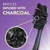 imageOralB 3D White Charcoal toothbrush 2 count MEDIUM manual tootbrush pack Whitens teeth removes plaque and stains tongue scraper tooth brush2 Count Pack of 1