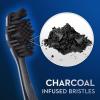 imageOralB 3D White Charcoal toothbrush 2 count SOFT manual tootbrush pack Whitens teeth removes plaque and stains tongue scraper tooth brush4 Count Pack of 1