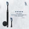 imageOralB Clic Toothbrush Chrome White with 1 Bonus Replacement Brush Head and Magnetic Toothbrush HolderChrome Black