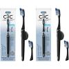 imageOralB Clic Toothbrush Chrome White with 1 Bonus Replacement Brush Head and Magnetic Toothbrush HolderMatte Black