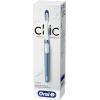 imageOralB Clic Toothbrush Chrome White with 1 Bonus Replacement Brush Head and Magnetic Toothbrush HolderMetallic Alaska Blue