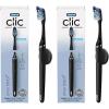 imageOralB Clic Toothbrush Chrome White with 1 Bonus Replacement Brush Head and Magnetic Toothbrush HolderOnyx Black