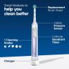 imageOralB Genius X Limited Rechargeable Electric Toothbrush with 1 Replacement Brush Head Travel Case WhitePurple