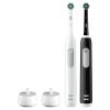 imageOralB Pro 1000 CrossAction Electric Toothbrush Black and White 2 CountBlack  White