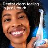 imageOralB iO Simple Clean Rechargeable Electric Powered Toothbrush Night Black with 1 Gentle Care Brush Head and 1 Black Travel Case  Automatic Pressure Sensor to Protect Gums  3 Modes  2 Min TimerPure White