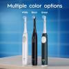 imageOralB iO Simple Clean Rechargeable Electric Powered Toothbrush Night Black with 1 Gentle Care Brush Head and 1 Black Travel Case  Automatic Pressure Sensor to Protect Gums  3 Modes  2 Min TimerPure White