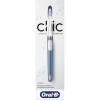 imageOralB Clic Toothbrush Chrome White with 1 Bonus Replacement Brush Head and Magnetic Toothbrush HolderMetallic Alaska Blue