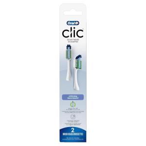 imageOralB Clic Toothbrush Whitening Replacement Brush Heads White 2 Count
