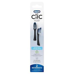 imageOralB Clic Toothbrush replacement heads 2 count toothbrushes black refill brush heads