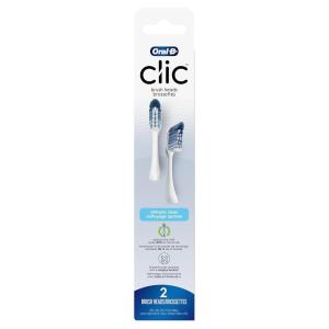 imageOralB Clic Toothbrush replacement heads 2 count toothbrushes white refill brush heads