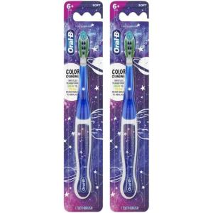 imageOralB Cross Action Kids Toothbrush Soft Bristles Ages 6 1 Count1 Count Pack of 2