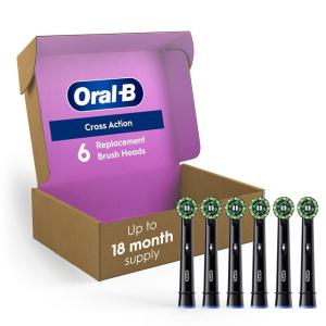 imageOralB CrossAction Electric Toothbrush Replacement Brush Heads Refill 4ctBlack