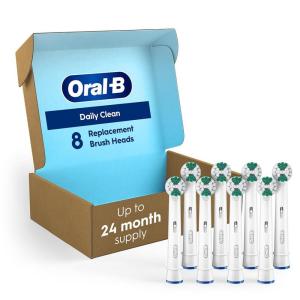 imageOralB Daily Clean Replacement Brush Heads for an OralB Electric Toothbrush Pack of 8