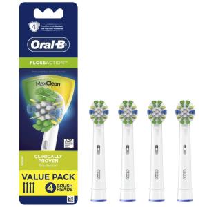 imageOralB Floss Action Replacement Brush Heads for an OralB Electric Toothbrush Pack of 41 Count Pack of 1