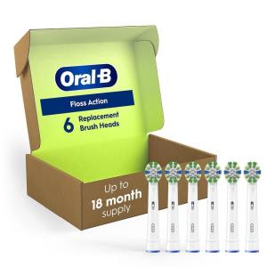 imageOralB Floss Action Replacement Brush Heads for an OralB Electric Toothbrush Pack of 41 Count Pack of 6