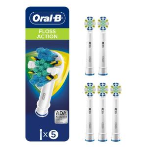 imageOralB Floss Action Replacement Brush Heads for an OralB Electric Toothbrush Pack of 45 Count Pack of 1