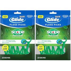 imageOralB Glide with Scope Outlast Dental Floss Picks Mint 225 Picks225 Picks