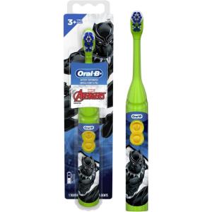 imageOralB Kids Battery Toothbrush Featuring Marvels Avengers Soft Bristles for Kids 3 Character May Vary1 Count Pack of 1