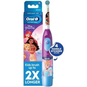 imageOralB Kids Battery Toothbrush Featuring Marvels Spiderman Soft Bristles Replaceable Brush Head for Kids 3Pink  Turquoise