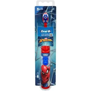 imageOralB Kids Battery Toothbrush Featuring Marvels Spiderman Soft Bristles for Kids 3Red