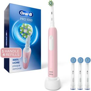 imageOralB Pro 1000 CrossAction Electric Toothbrush GreenPink