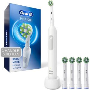 imageOralB Pro 1000 CrossAction Electric Toothbrush GreenWhite