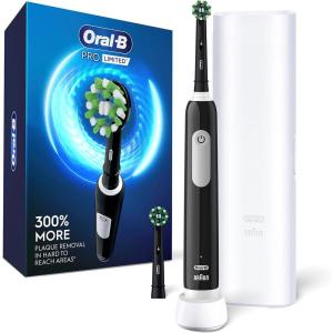 imageOralB Pro Limited Electric Toothbrush with 2 Brush Heads Rechargeable BlackBlack