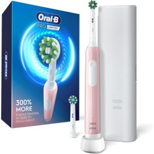 imageOralB Pro Limited Electric Toothbrush with 2 Brush Heads Rechargeable BlackPink