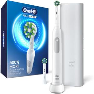 imageOralB Pro Limited Electric Toothbrush with 2 Brush Heads Rechargeable BlackWhite