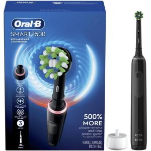 imageOralB Smart 1500 Electric Power Rechargeable Battery Toothbrush BlackBlack