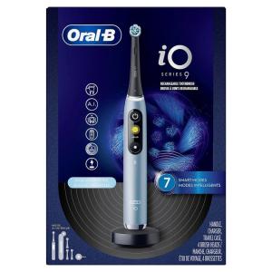 imageOralB iO Series 9 Electric Toothbrush with 3 Replacement Brush Heads Black OnyxAquamarine