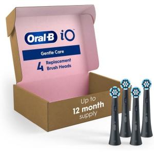 imageOralB iO Series Gentle Care Electric Toothbrush Replacement Brush Heads for an OralB Electric Toothbrush 2 count WhiteBlack