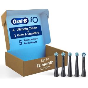 imageOralB iO Series Ultimate Clean Electric Toothbrush Replacement Brush Heads for an OralB Electric Toothbrush 2 count WhiteBlack