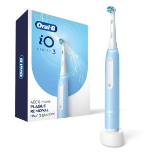 imageOralB iO3 Electric Toothbrush 1 with 1 Ultimate Clean Brush Head and 1 Charger BlackIcy Blue