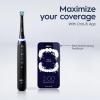 imageOralB iO Deep Clean  Whiten Rechargeable Electric Toothbrush with Visible Pressure Sensor 2 Minute Timer 5 Cleaning Settings 1 iO5 Limited 3 Toothbrush Heads Travel Case ampamp Refill Holder WhiteBlack