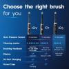 imageOralB iO Deep Clean  Whiten Rechargeable Electric Toothbrush with Visible Pressure Sensor 2 Minute Timer 5 Cleaning Settings 1 iO5 Limited 3 Toothbrush Heads Travel Case ampamp Refill Holder WhiteBlack