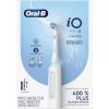imageOralB iO Deep Clean Rechargeable Electric Powered Toothbrush Icy Blue with iO Series 3 Limited 2 Brush Heads and Travel Case  Pressure Sensor to Protect Gums  3 Cleaning Settings  2 Minute TimerWhite