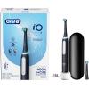 imageOralB iO Deep Clean Rechargeable Electric Powered Toothbrush Icy Blue with iO Series 3 Limited 2 Brush Heads and Travel Case  Pressure Sensor to Protect Gums  3 Cleaning Settings  2 Minute TimerBlack