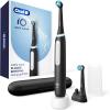 imageOralB iO Deep Clean Rechargeable Electric Powered Toothbrush Icy Blue with iO Series 3 Limited 2 Brush Heads and Travel Case  Pressure Sensor to Protect Gums  3 Cleaning Settings  2 Minute TimerBlack