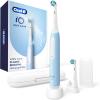imageOralB iO Deep Clean Rechargeable Electric Powered Toothbrush Icy Blue with iO Series 3 Limited 2 Brush Heads and Travel Case  Pressure Sensor to Protect Gums  3 Cleaning Settings  2 Minute TimerIcy Blue