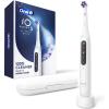 imageOralB iO Series 5 Ultimate White Rechargeable Electric Toothbrush with Visible Pressure Sensor 2 Minute Timer 5 Cleaning Settings 1 Replacement Toothbrush Heads and Travel Case WhiteWhite