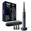 imageOralB iO Series 9 Limited Rechargeable Black Electric Toothbrush with 2 Ultimate Clean and 1 Gentle Care Replacement Brush Heads Black Travel Case and Charger