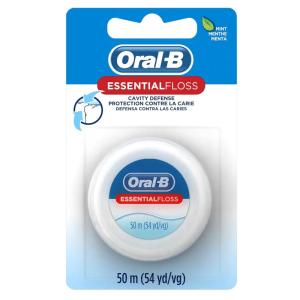 imageOralB Dental Floss Essential Floss Mint Waxed 54 Yd Pack of 24