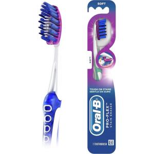 imageOralB 3D White Deep Stain Remover 1 count toothbrush SOFT Removes 90 of surface stains whitens teeth deep reach removes plaque and stains tooth brush1 Count