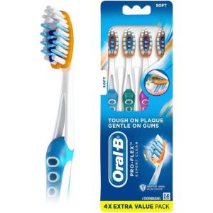imageOralB 3D White Deep Stain Remover toothbrushes 6 Count Toothbrush Soft Removes 90 of Surface Stains whitens Teeth deep Reach removes Plaque and Stains Tooth BrushMulticolor