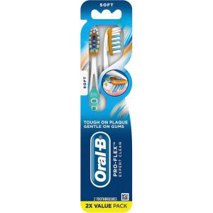 imageOralB 3D White Deep Stain Remover toothbrushes 6 Count Toothbrush Soft Removes 90 of Surface Stains whitens Teeth deep Reach removes Plaque and Stains Tooth BrushBlue