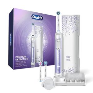 imageOralB Genius 8000 Electric Toothbrush with Bluetooth Connectivity Rose GoldOrchid Purple
