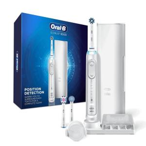 imageOralB Genius 8000 Electric Toothbrush with Bluetooth Connectivity Rose GoldWhite