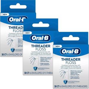 imageOralB Glide ProHealth Dental Floss Threaders for Braces 30 Count30 Count Pack of 3